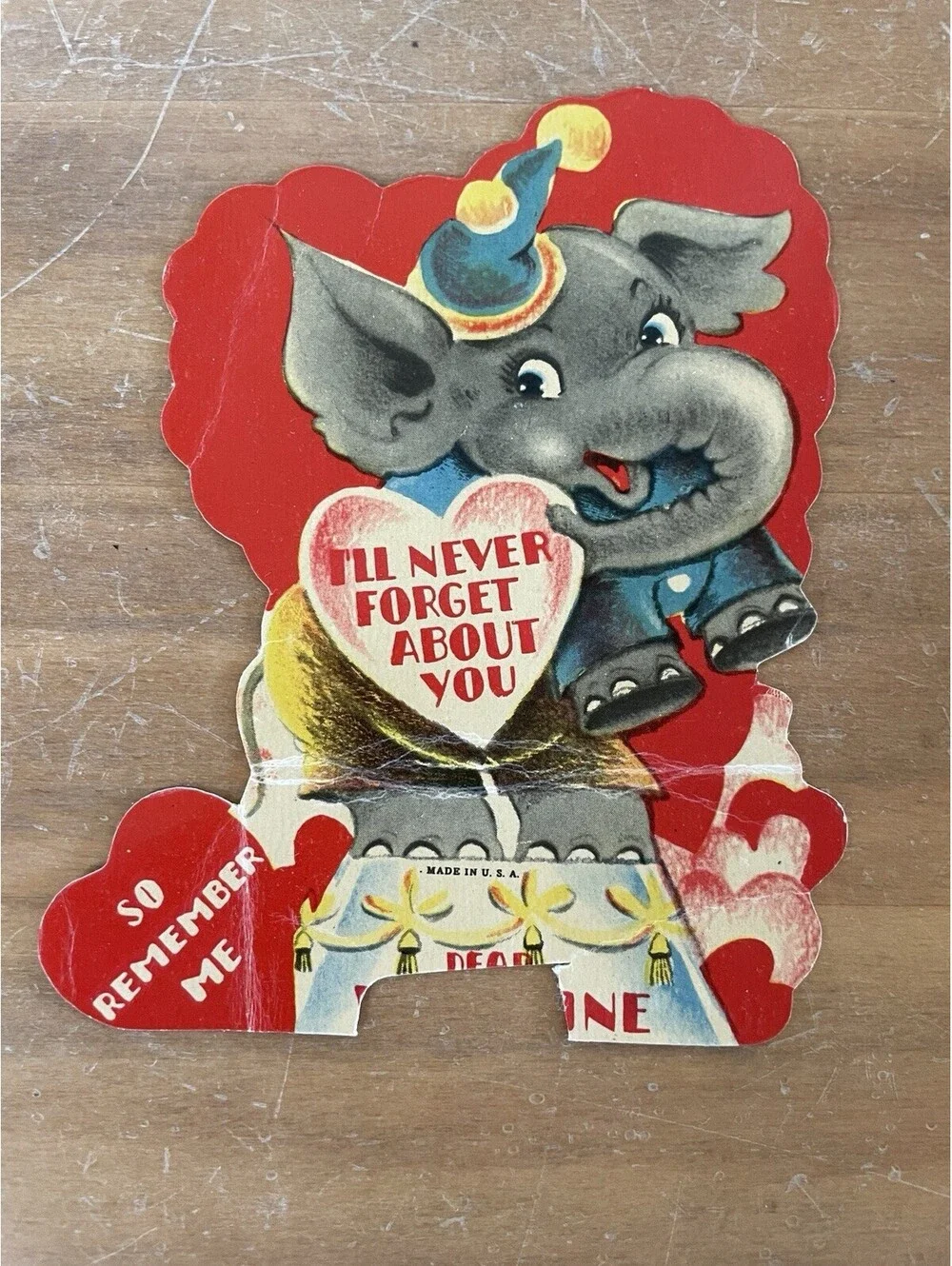 Valentine Greeting Card I’ll Never Forget About You Elephant Card Valentine Card